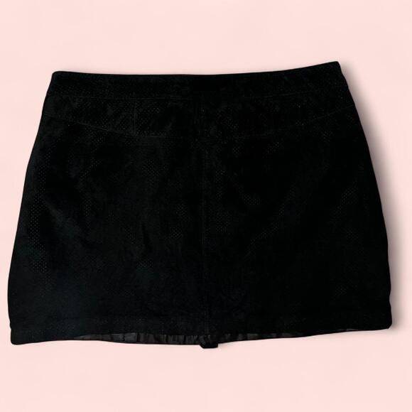 Aqua black leather mini skirt - Picture 5 of 5